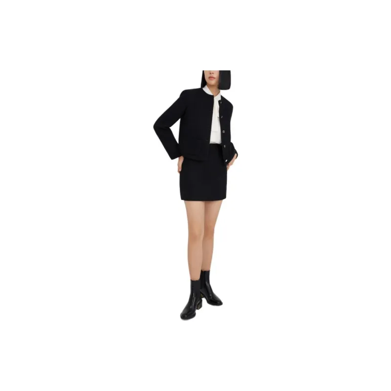 THEORY Casual Short Skirts Women's Black-3