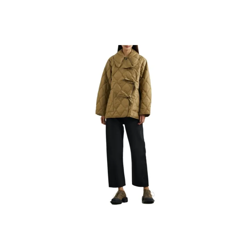 GANNI Puffer Jacket Women's Brown-1