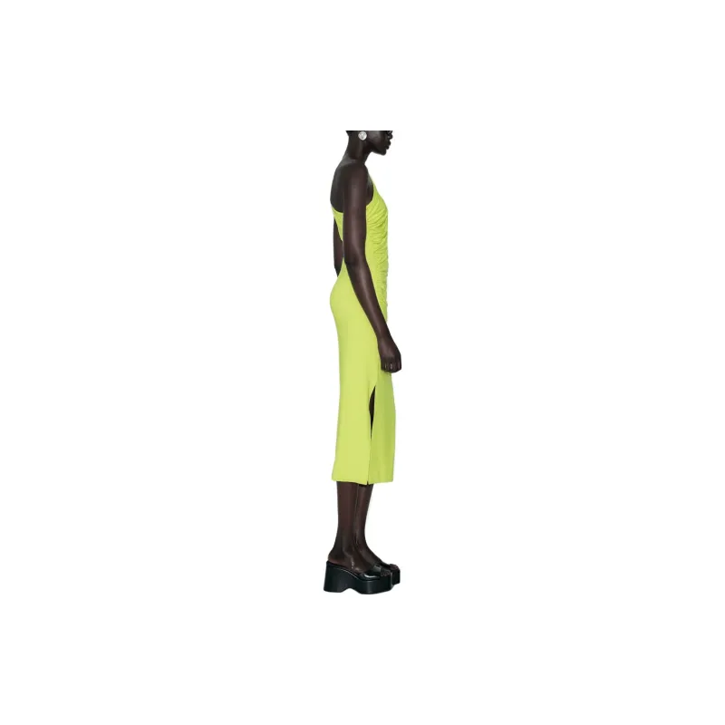 ZARA Sleeveless Dress Women's Lime-3