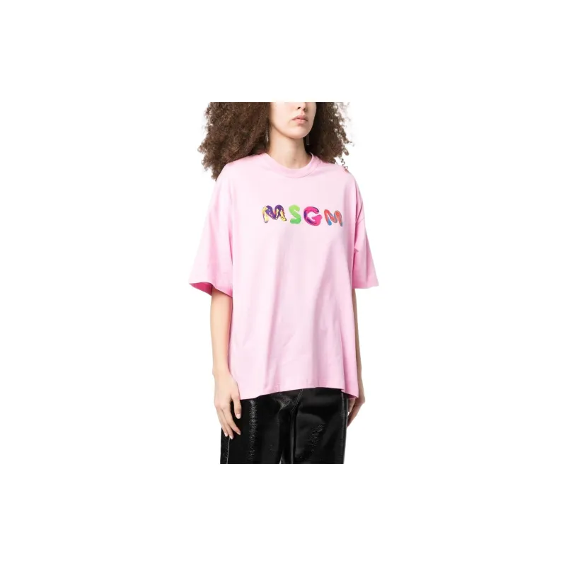 MSGM T Shirts Women's Pink-3