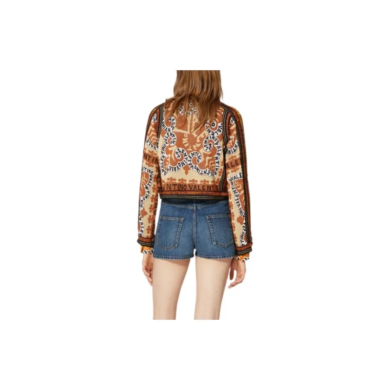 Valentino Giacca Maglia Jacket 'Nero/Arancio Oro'-3