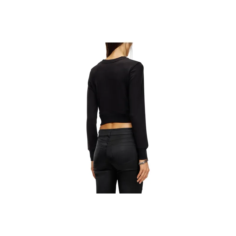 DIESEL F Slimmy Od Cut Out Logo Cropped Sweatshirt-3
