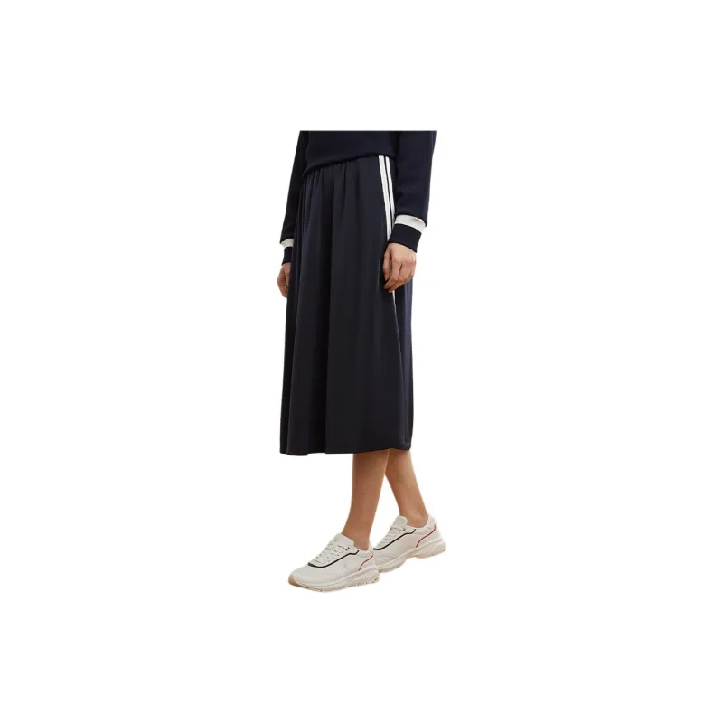 KSWISS Casual Long Skirt Women's Dark Indigo Blue-3