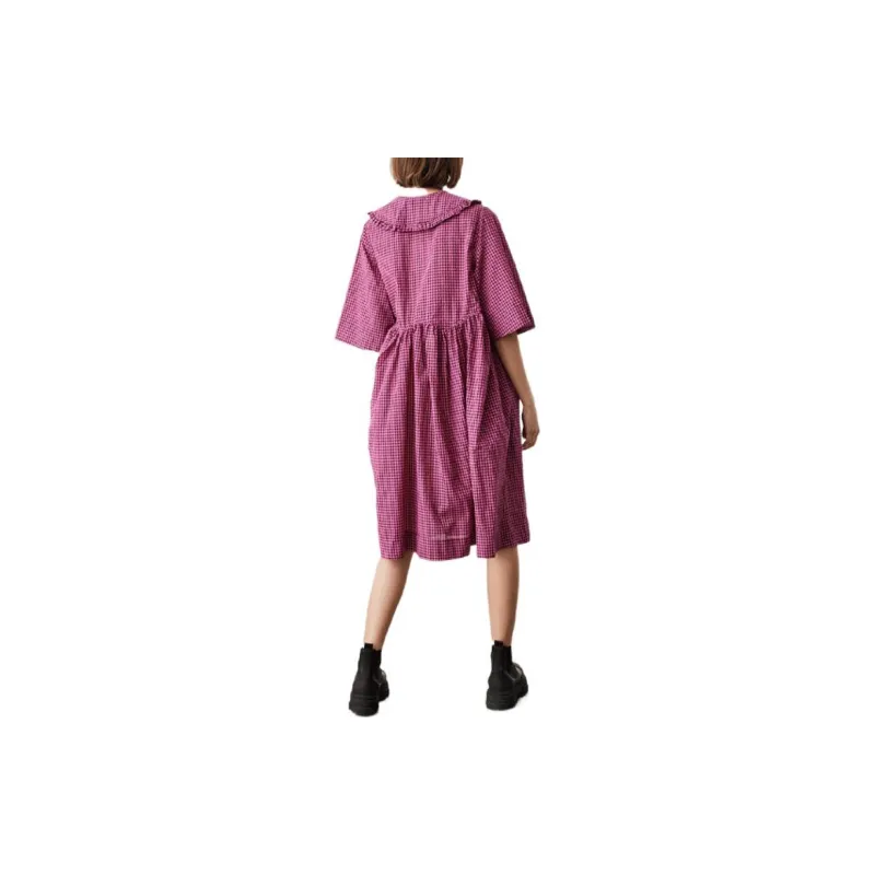 GANNI Long Sleeved Dresses Women's Rose Pink-3