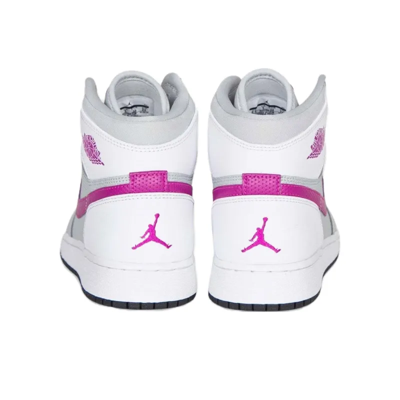 JORDAN 1 Retro High Grey Mist Fuchsia Flash GS-4