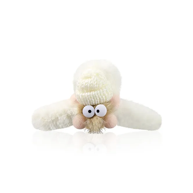 HANYUDIE Acrylic Plush Hair Clips Women's-6