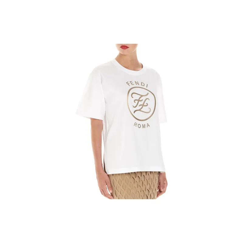 FENDI T Shirts Women's White-3