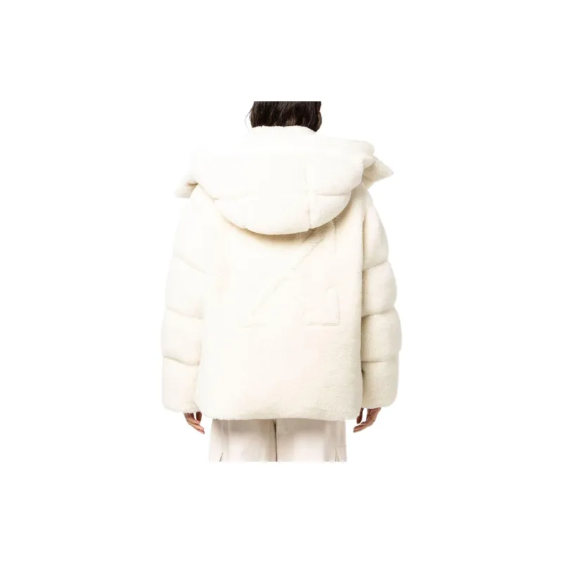 OFF-WHITE Arrows Fleece-texture Puffer Jacket-3
