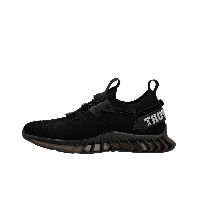 PLEIN SPORT Abrasion Resistant Low Top Casual Shoes Unisex Black-0