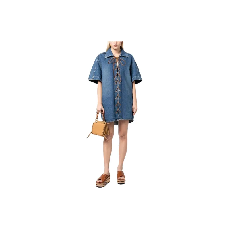 Petar Petrov Short-Sleeved Dresses Women's Blue-1