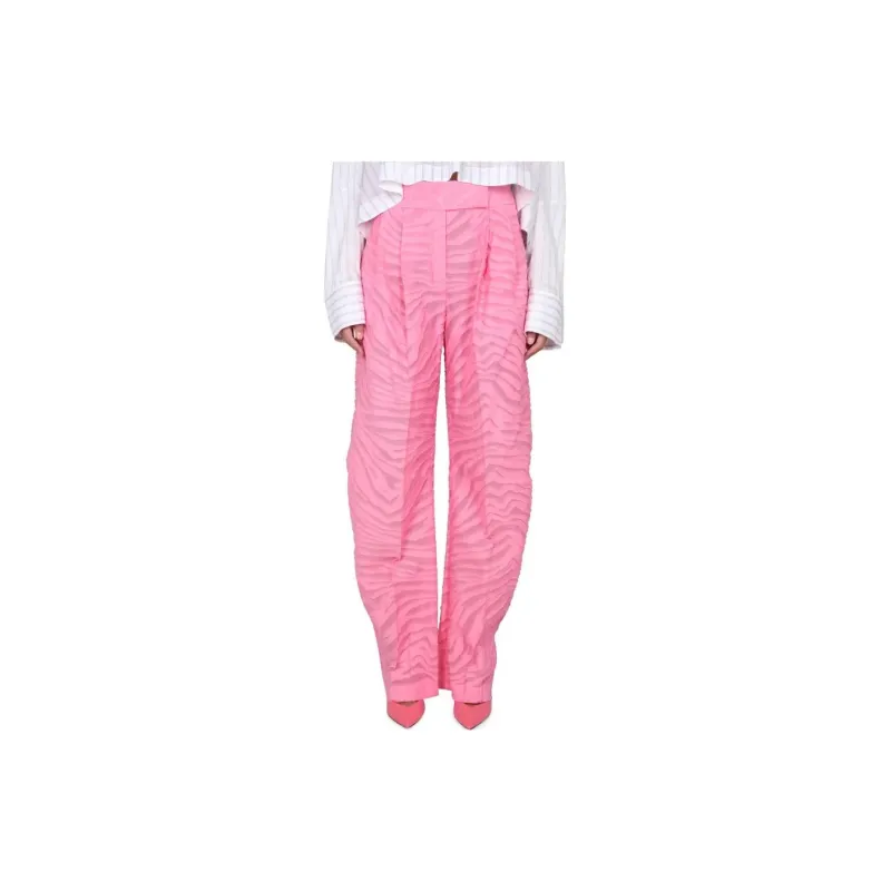 The Attico Gary Zebra Pattern Wide Leg Trousers-1