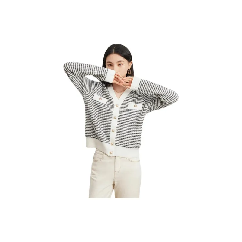 TKY SHOP Sweater Women's Black White-2