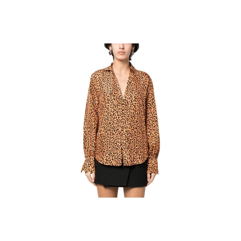 KARL LAGERFELD / Karl Lagerfeld Jeans Leopard print Backless Silk Blouse-1