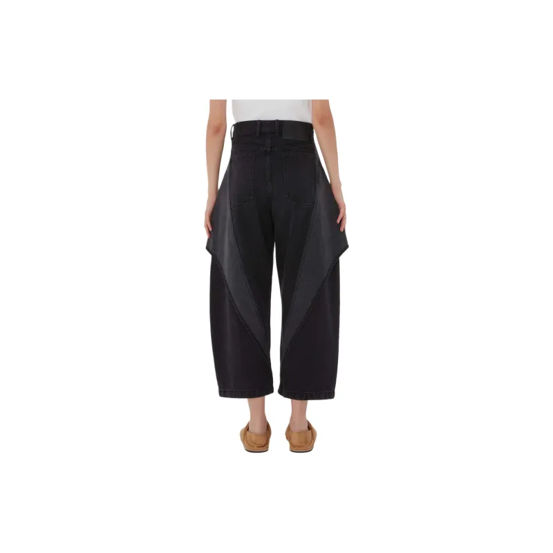 JW Anderson Cropped Sculptural Denim Jeans-1