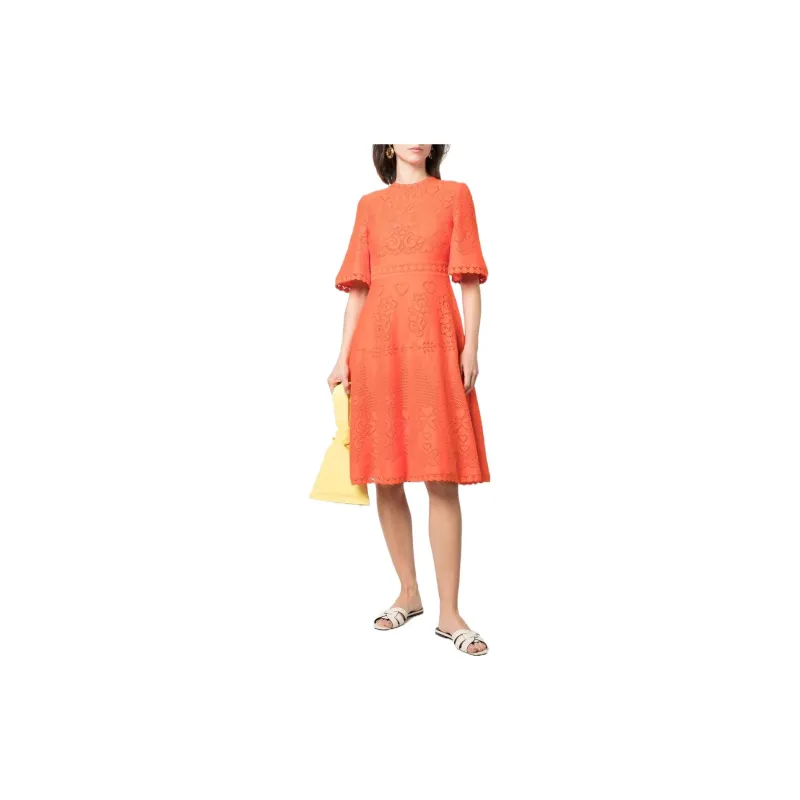Valentino SS22 Short-Sleeved Dresses Women's Orange-1