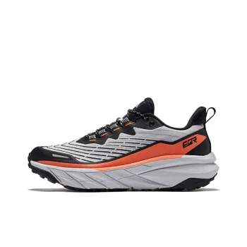 Erke Vertical And Horizontal Series Low Top Running Shoes Men's Mist Gray Jet Black