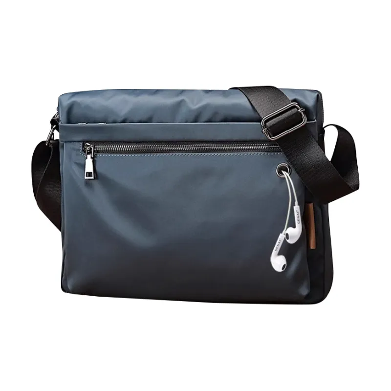Old Man's Head Fabric Shoulder Bag Crossbody Bag Regular Men's Blue-2