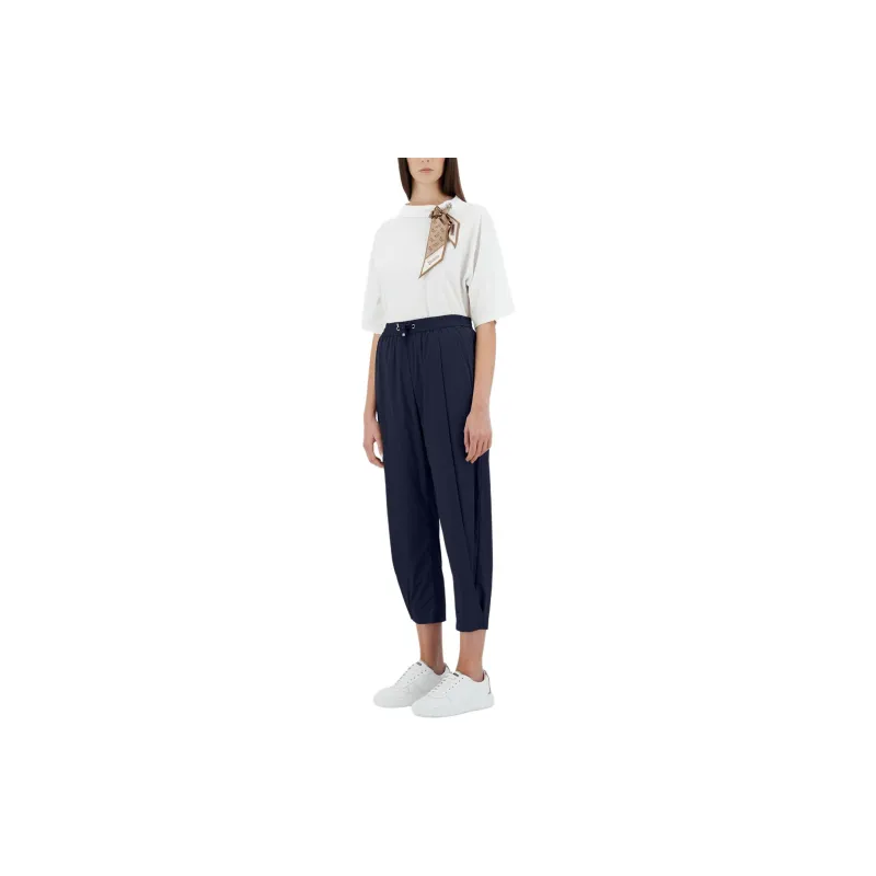 HERNO Lightweight Drawstring Cropped Trousers-5