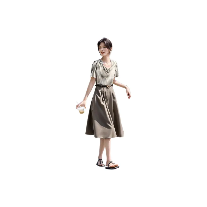 XWI Short Sleeved Dress Women's Olive Green-2
