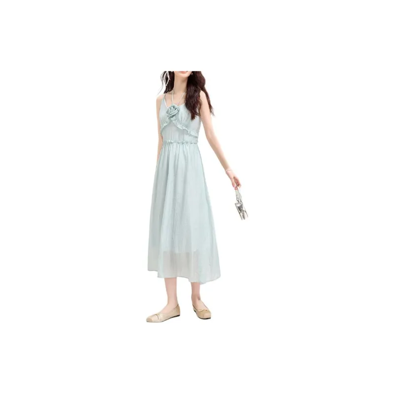 Emodues Slip Dress Women's Blue-3