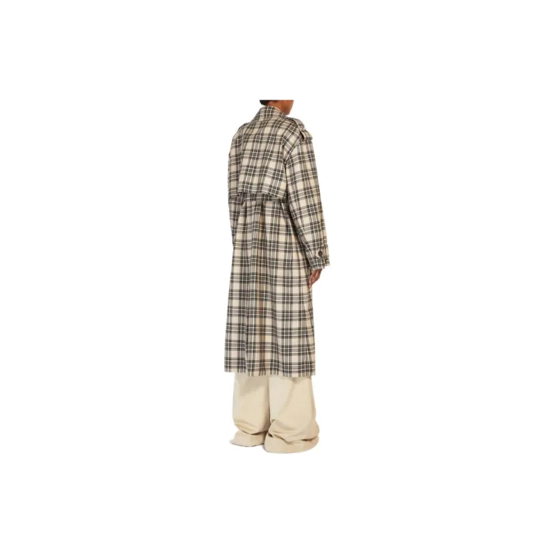 SportMax Check pattern Belted Coat-2