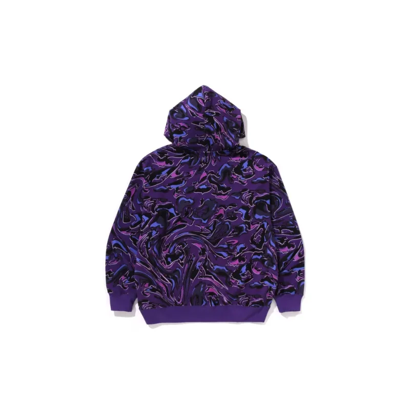 Bape A BATHING APE Marbling Camo Relaxed Fit Pullover Hoodie-1