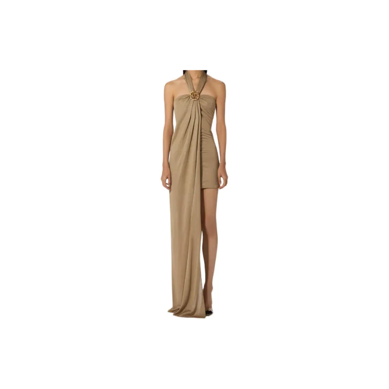 Blumarine Bijou Rose Asymmetric Gown-1