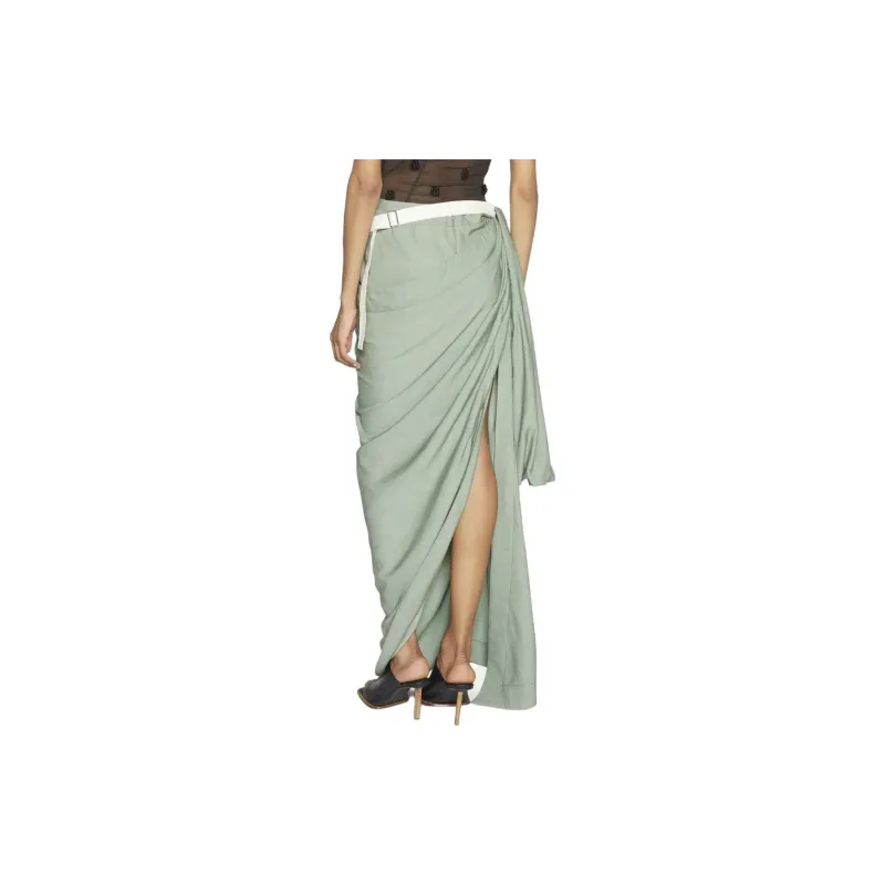 Jacquemus La Jupe Gathered-detail Maxi Skirt-2