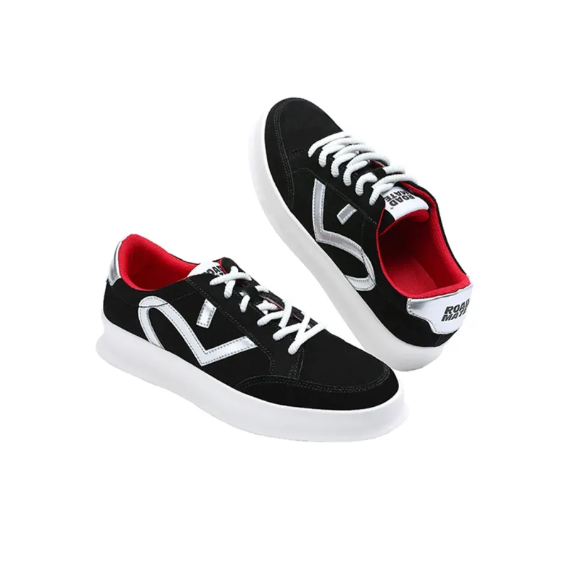 Road Mate Slip Resistant Cushioning Wear Resistant Low Top Skateboard Shoes Men's Black-3
