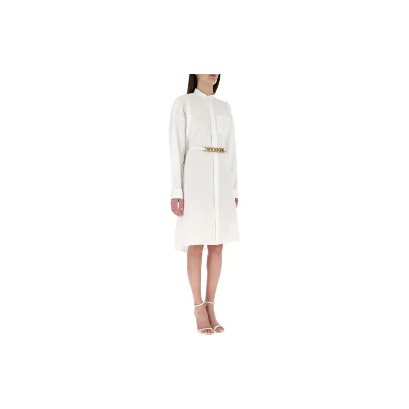 Givenchy Long-Sleeved Dresses Women's White-4