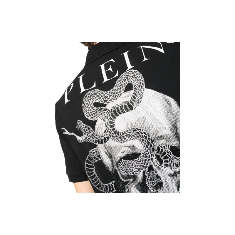 PHILIPP PLEIN Logo patch Cotton Polo Shirt-2
