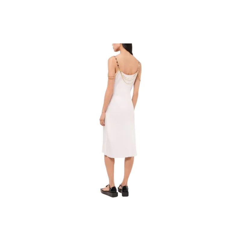 Paco Rabanne Chain Strap Cowl Neck Midi Dress-2