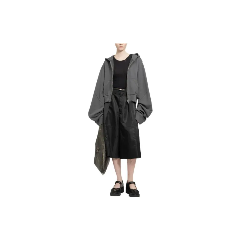 MM6 Maison Margiela Unbrushed Sweat Jacket 'Dark Grey'-4