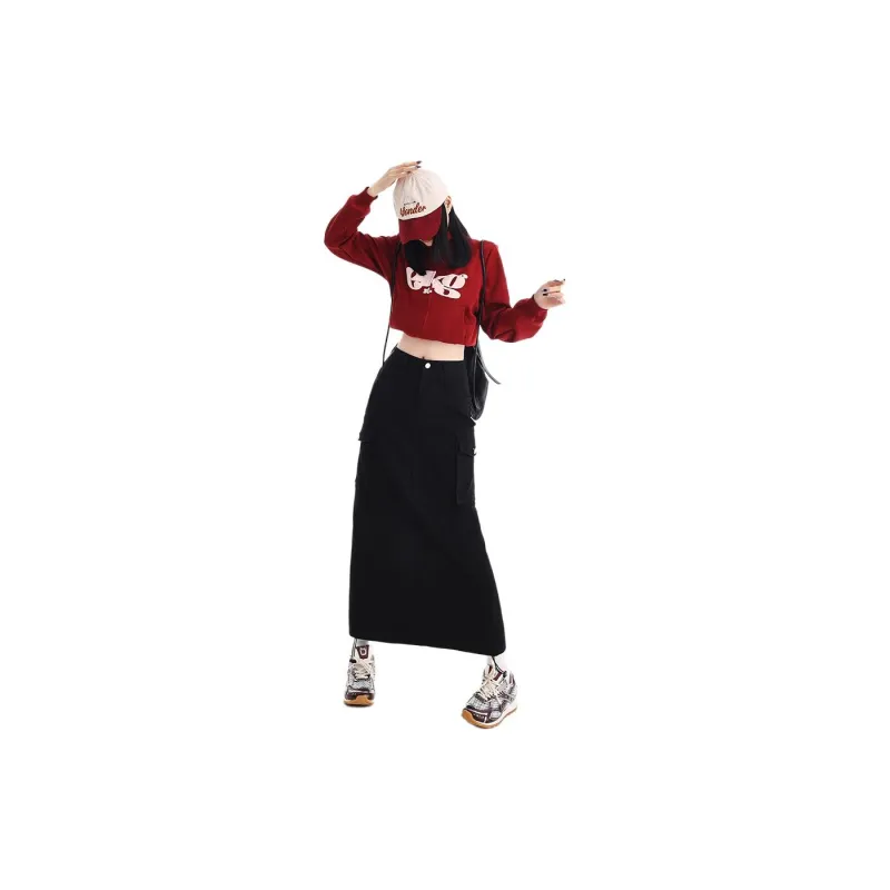 SONGS ALONG Denim Long Skirts Women's-1