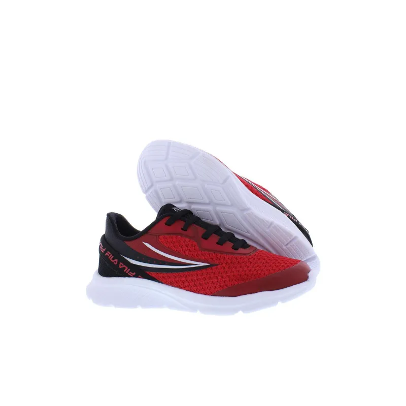 FILA KIDS Optix 3 Cushioning Wear Resistant Low Top Kids' Running Shoes Black Red Kids'-3