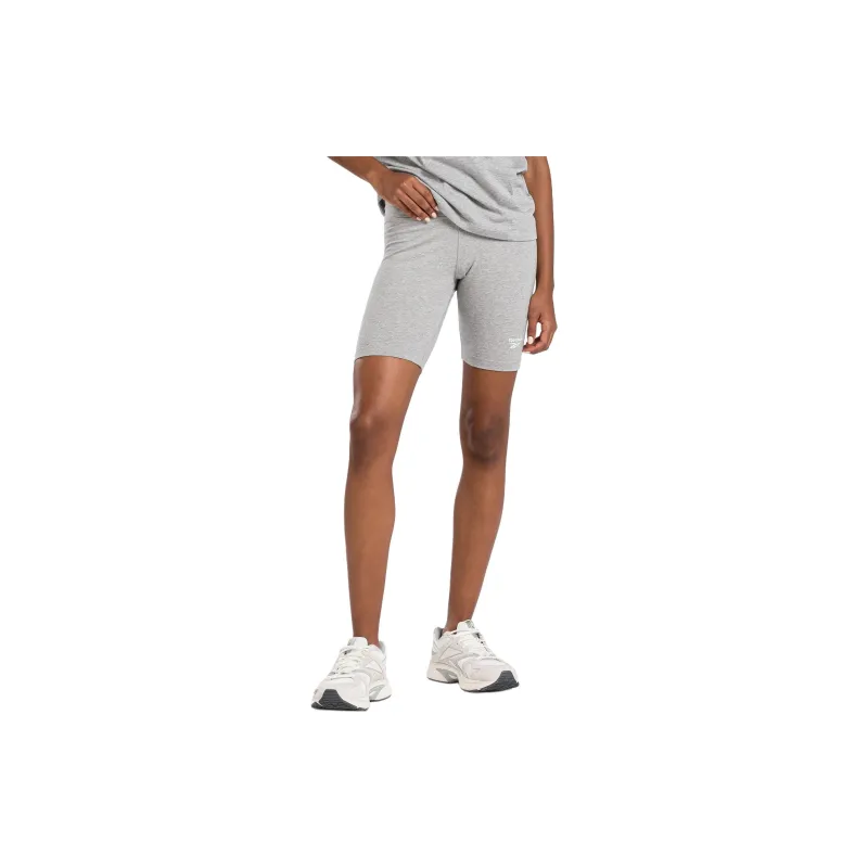 Reebok Identity Small Logo Cotton Bike Short Casual Shorts Women's Medium Gray Sandalwood-1