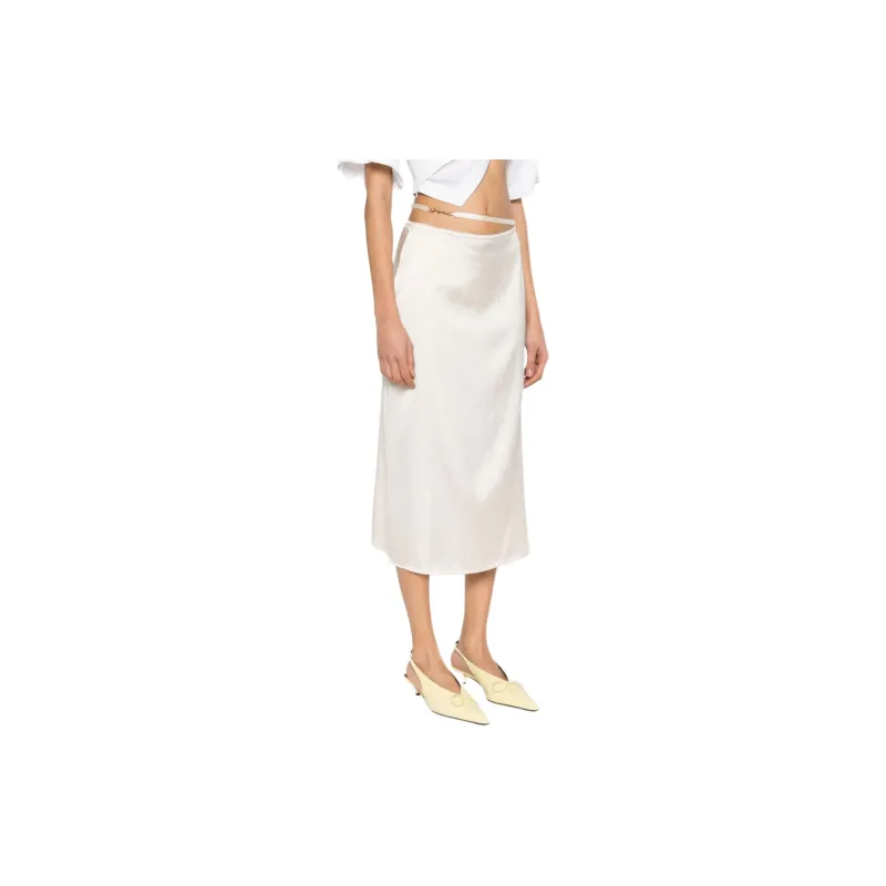 Jacquemus Logo Plaque Midi Skirt-2