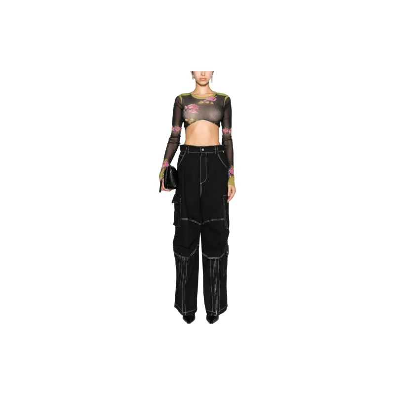 WE11DONE Cargo Pants Women's Black-1