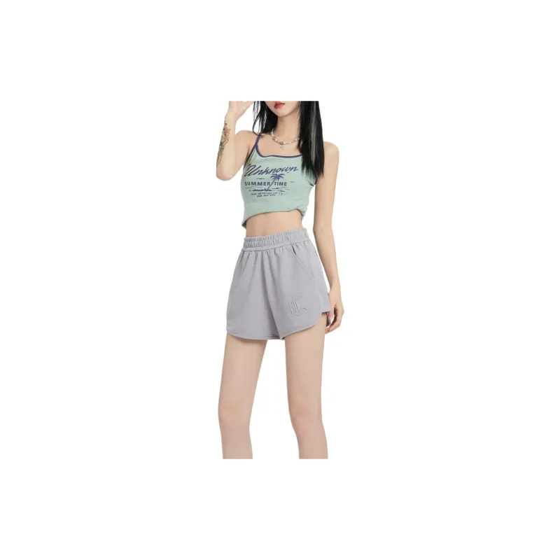 ZNZX Casual Shorts Women's Light Gray-1