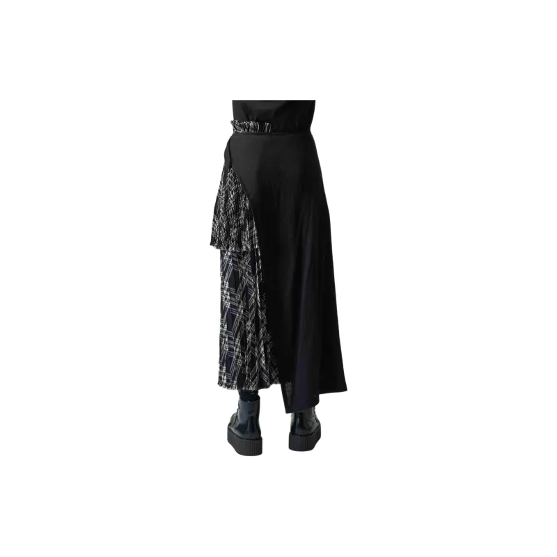 Yohji Yamamoto Casual Long Skirts Women's Black-4