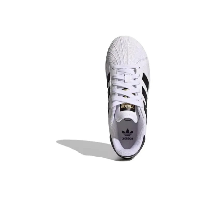 Adidas SUPERSTAR XLG Anti Slip Wear Resistant Low Top Kids' Skateboarding Shoes White Kids'-2
