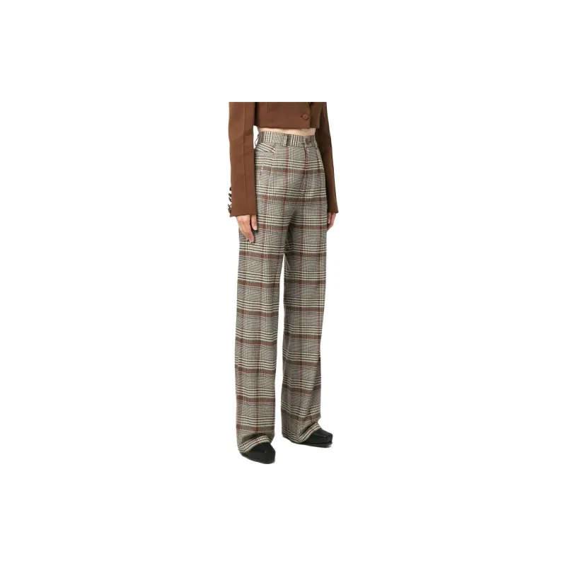 Vivienne Westwood Ray Tartan Check Pattern High Waist Trousers-3