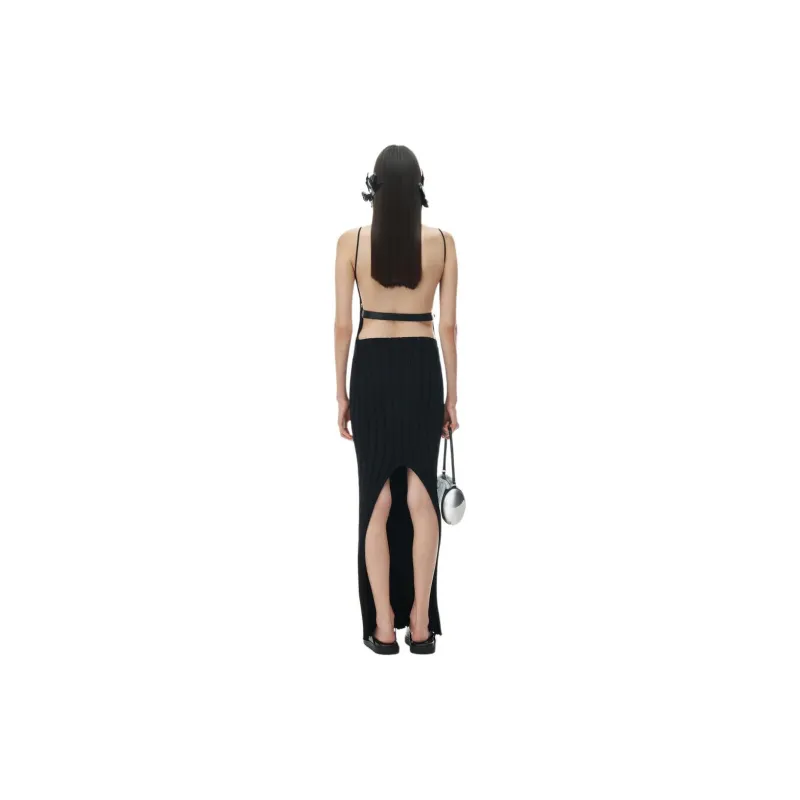 Alexander Wang Belted Square Neck Dress-2