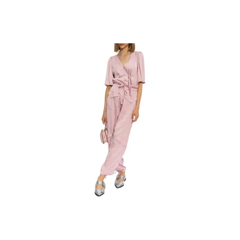 GANNI Drawstring Straight Leg Cargo Pants-1