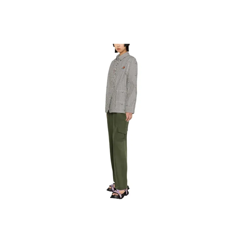 KENZO Rinsed Striped Workwear Jacket-3