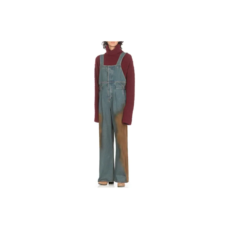 UMA WANG Abstract-pattern Print Dungarees-1
