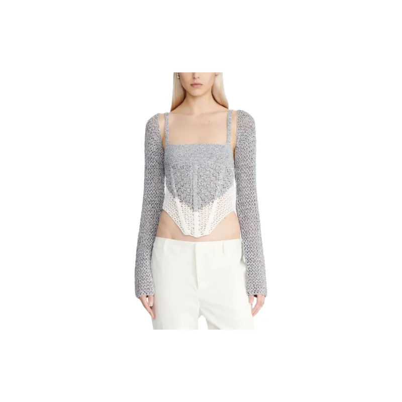 DION LEE Sweaters Women's Medium Gray-3