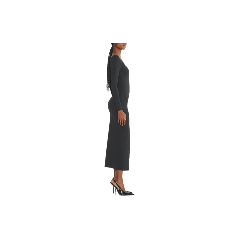 ARITZIA FW24 Contour Squareneck Longsleeve Maxi Dress Long-Sleeved Dresses Women's BLACK/Black-3