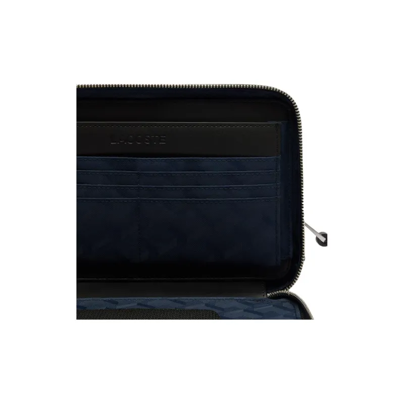 LACOSTE Leather Clutch Men's Black-6