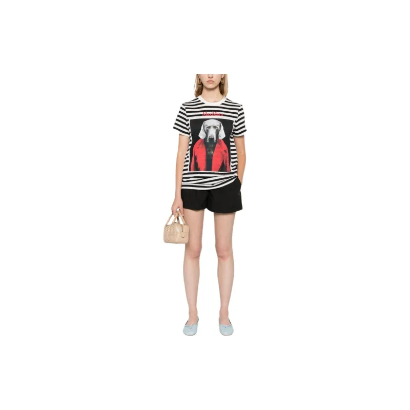 MaxMara Rosso Striped T shirt-1